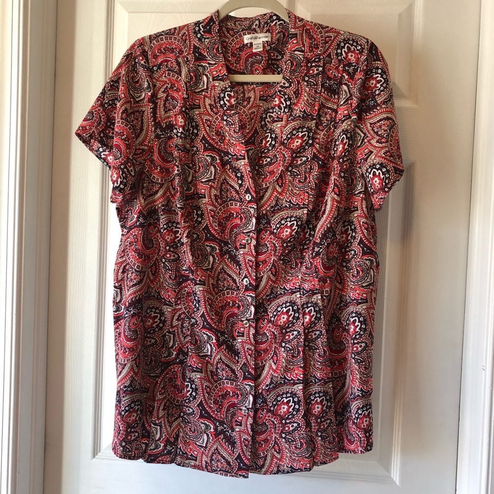 Croft & Barrow Woman Paisley Print Blouse!
